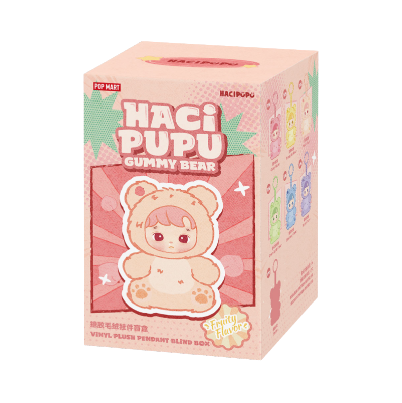 Pop Mart HACIPUPU Gummy Bear Series Vinyl Plush Pendant Single Blind Box